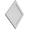 Ekena Millwork Diamond Surface Mount PVC Gable Vent: Non-Functional, w/ 3-1/2"W x 1"P Standard Frame, 38"W x 38"H GVPDI38X3801SN - alternate 4